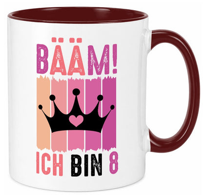 8. Geburtstag | 8 Jahre Bääm ich bin Krone lustig Geschenkidee Geschenk Tasse