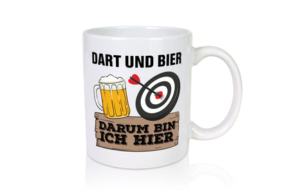 Dart und Bier darum bin ich hier | Party Geschenk Humor Geschenkidee lustiger