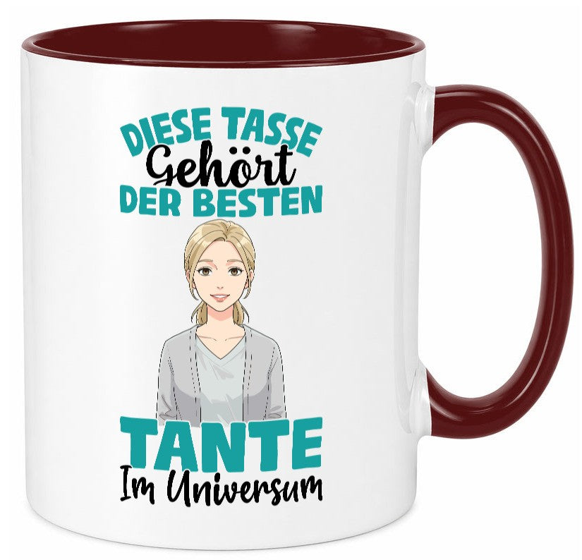 Im Universum: Tante | Nichte Schwester Familie lustig Geschenkidee Geschenk Tasse