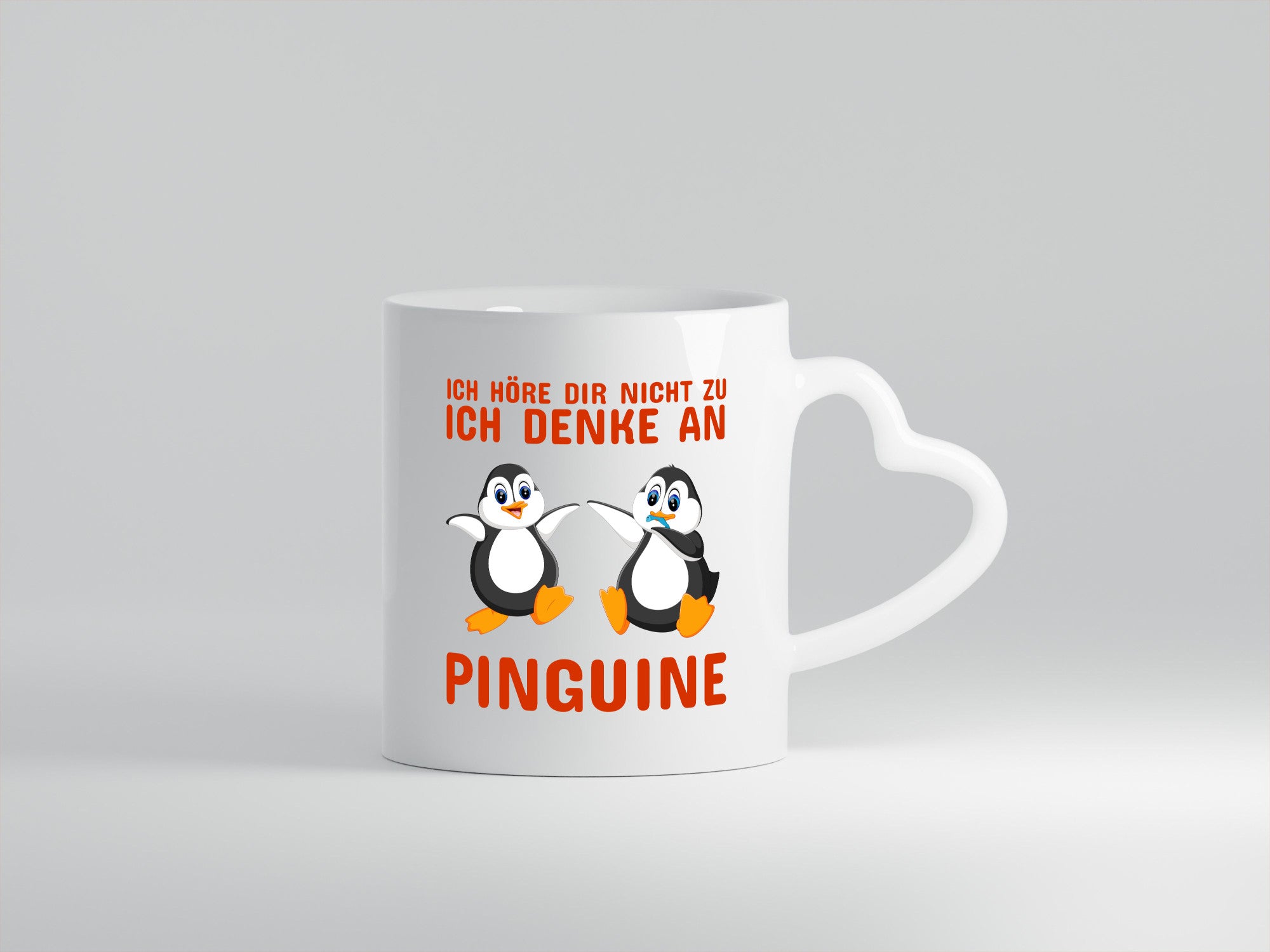Ich denke an Pinguine | süßer Pinguin Motiv Tasse lustiger Spruch Geschenk