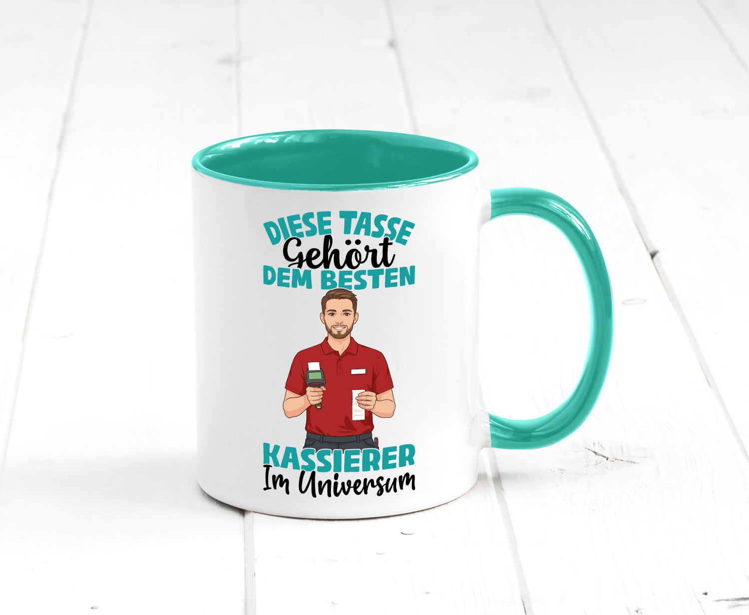Im Universum: Kassierer Geschenk Humor Geschenkidee lustiger Spruch Tasse