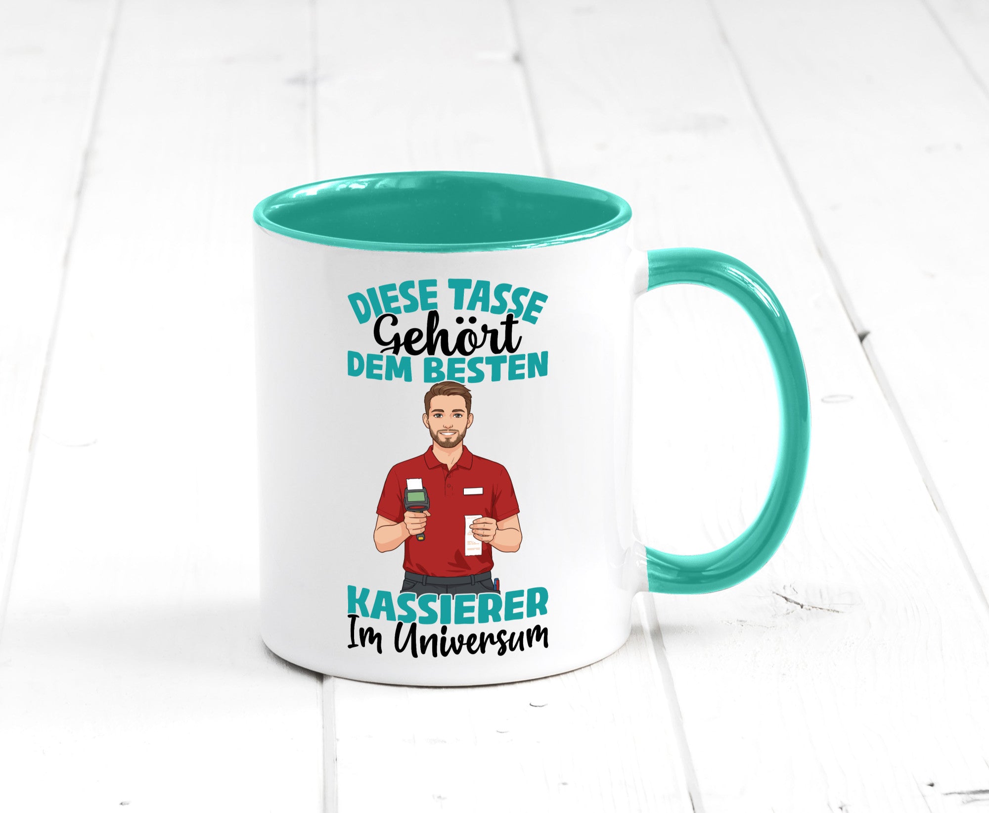 Im Universum: Kassierer Geschenk Humor Geschenkidee lustiger Spruch Tasse