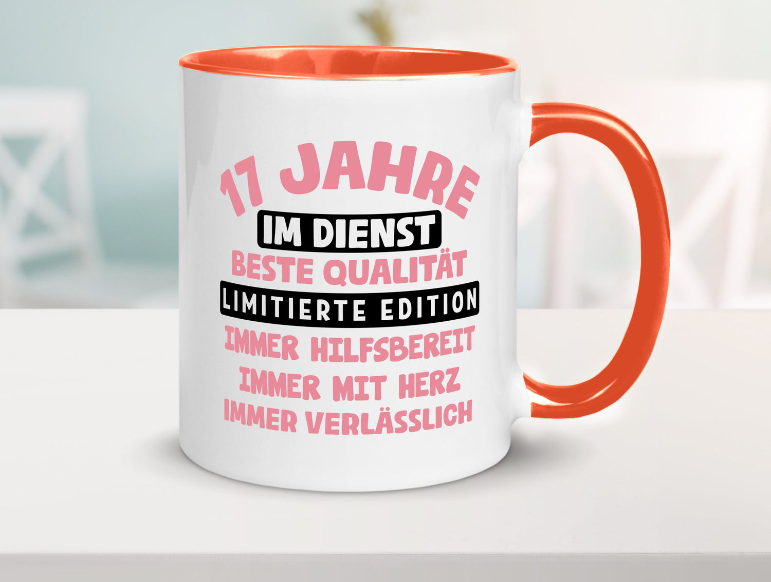 17 Jahre im Dienst | Jubiläum Arbeit v11 Humor Kollegen Büro Geschenkidee Tasse