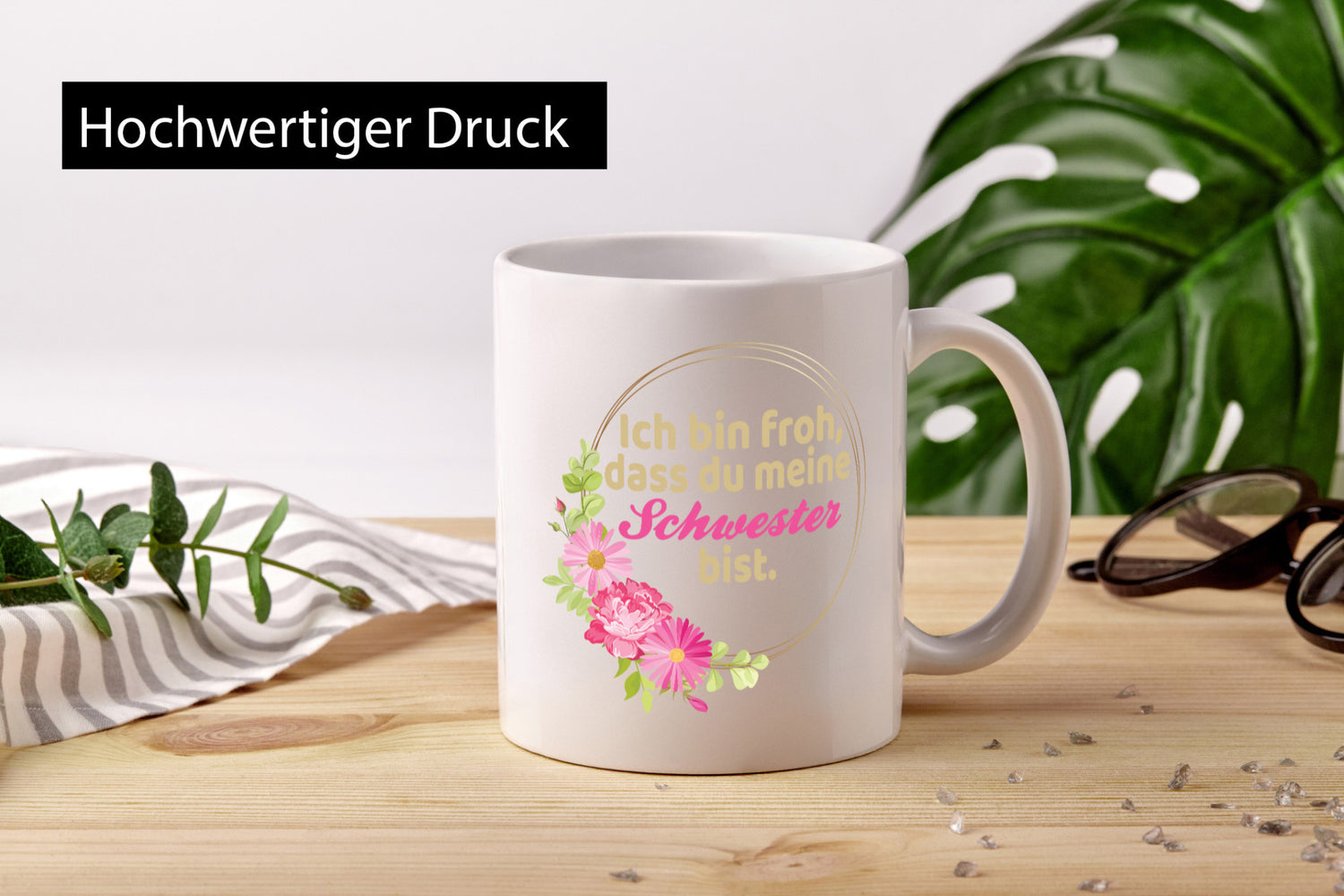 Ich bin froh das du meine Schwester bist | Geschwister v2 Humor Geschenkidee