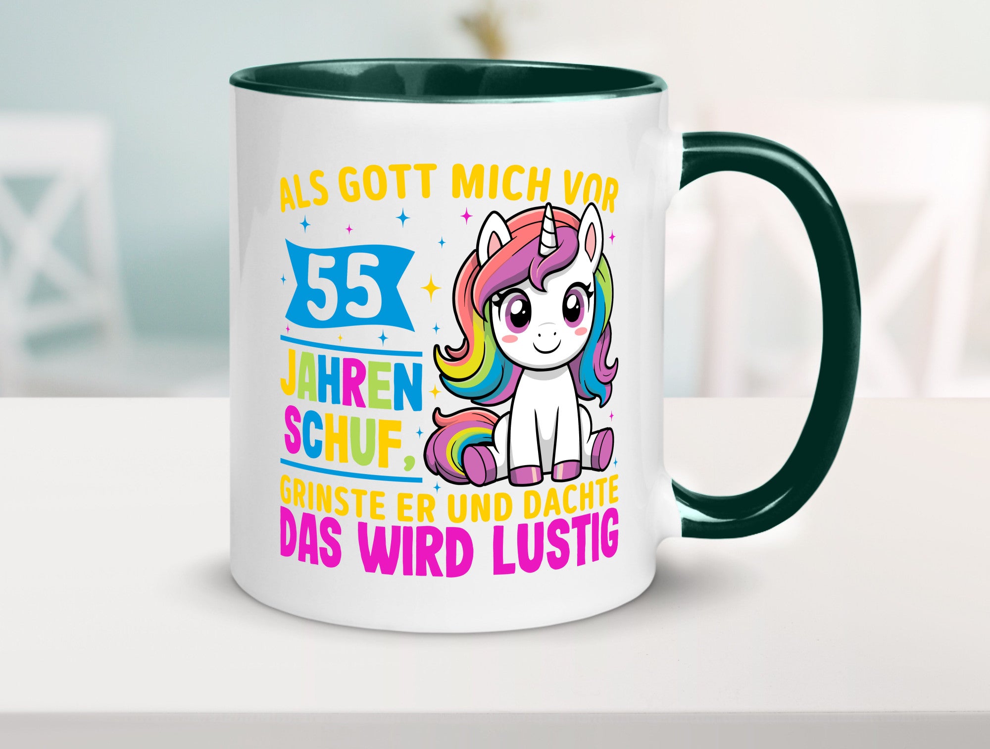 55. Geburtstag | Als Gott mich schuf 40 Jahre v2 lustiger Spruch Geschenk