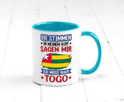Togo | Urlaub Stimmen in meinem Kopf Traumland Humor Geschenkidee Tasse
