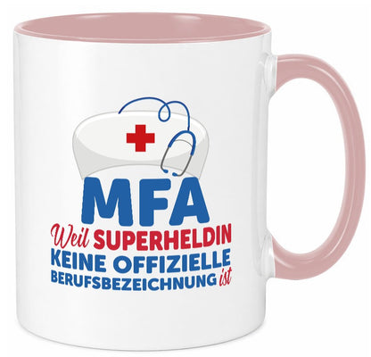 MFA Superheldin | Frauen Beruf Spruch Tasse Humor Geschenk Arbeit Kollegen Büro