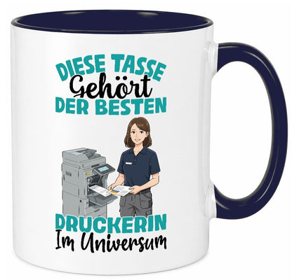 Im Universum: Druckerin | Druckerei Print Medien Geschenk Humor Geschenkidee Tasse