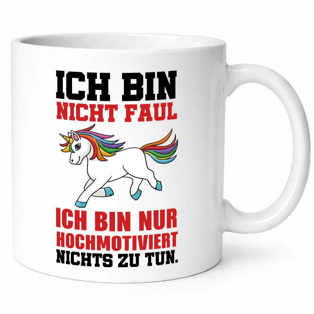 Ich bin nicht faul Einhorn Geschenkidee Humor Tasse