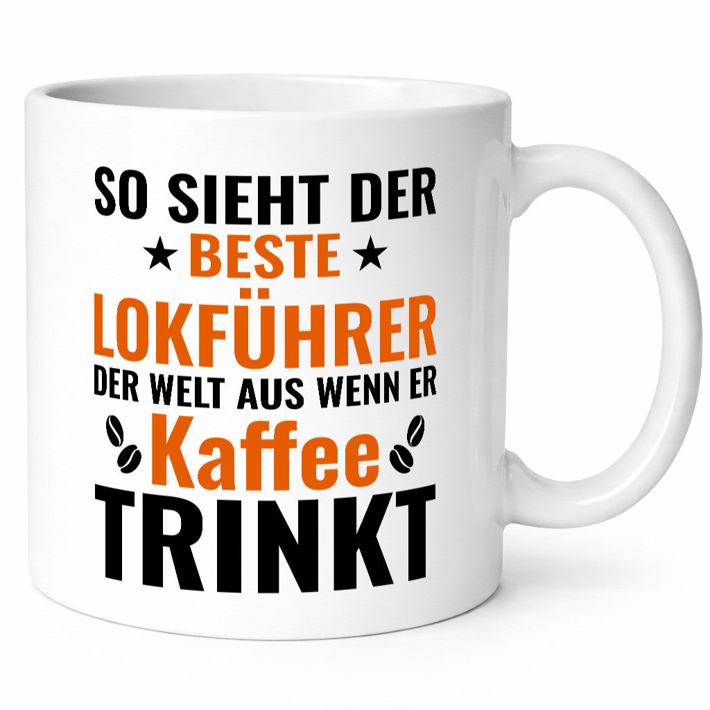 Kaffee trinkt: Lokführer | Zug Beruf lustiger Spruch Geschenk Arbeit Kollegen