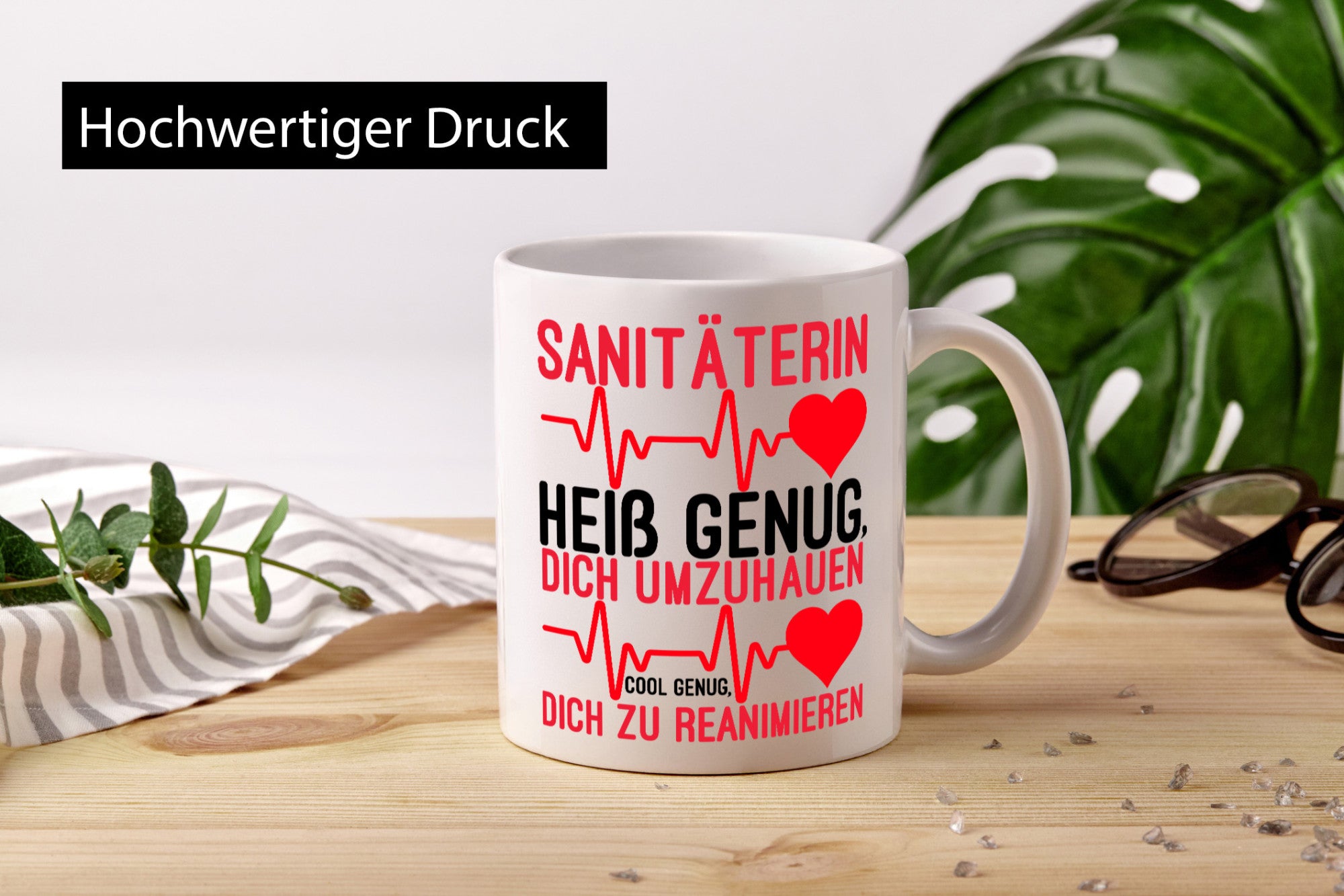 Heiße Sanitäterin | Reanimation Puls Rettungsdienst lustiger Spruch Geschenk