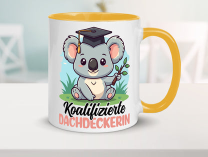 Koalifizierte Dachdeckerin | Dachbau Hausbau Geschenk Humor Geschenkidee Tasse