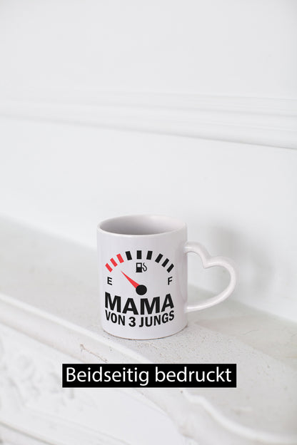 Mama von 3 Jungs | Muttertag Geschwister lustiger Spruch Geschenk Familie