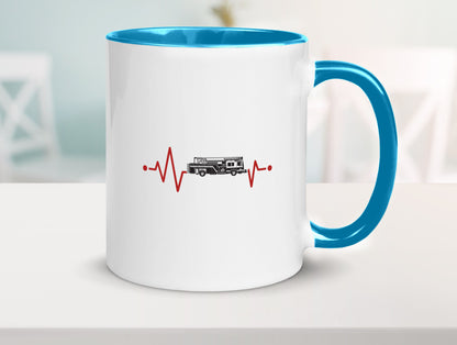 Herzschlag | Feuerwehrfahrzeug Feuerwehr Humor Geschenkidee Tasse