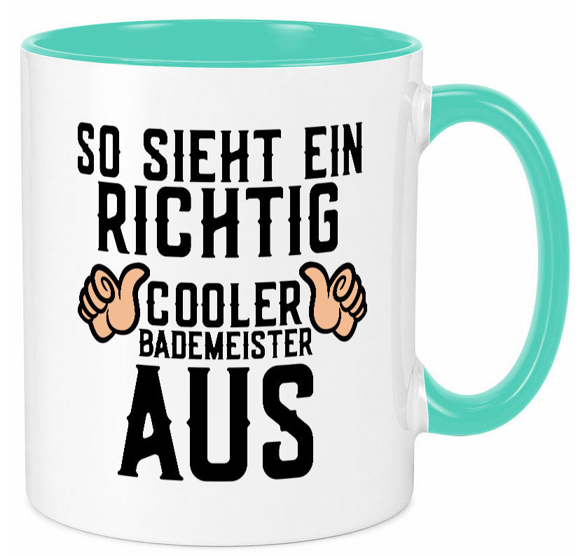 Richtig cooler Bademeister | Daumen hoch Schwimmbad lustig Humor Geschenkidee