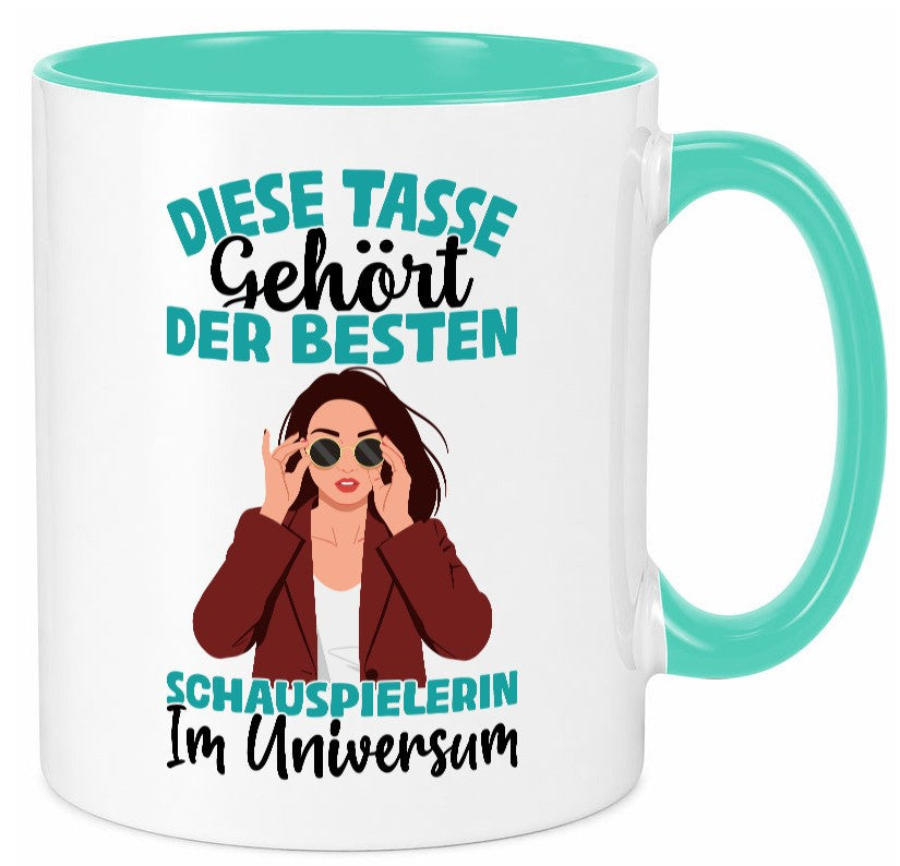 Im Universum: Schauspielerin | Theater Geschenkidee Humor Tasse