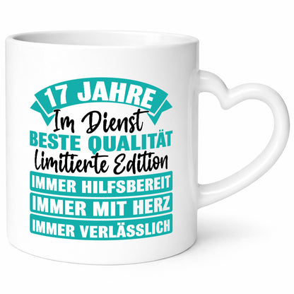 17 Jahre im Dienst | Jubiläum Arbeit Geschenkidee Kollegen Büro Humor Tasse