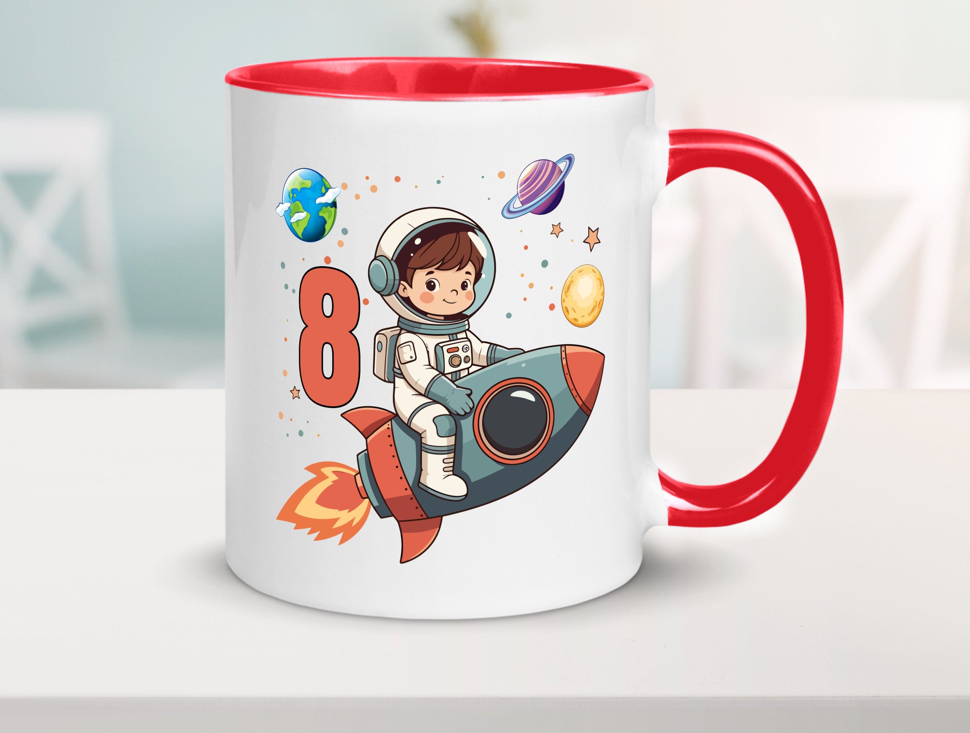 8. Geburtstag | 8 Jahre Astronaut Weltraum Humor Geschenkidee Tasse