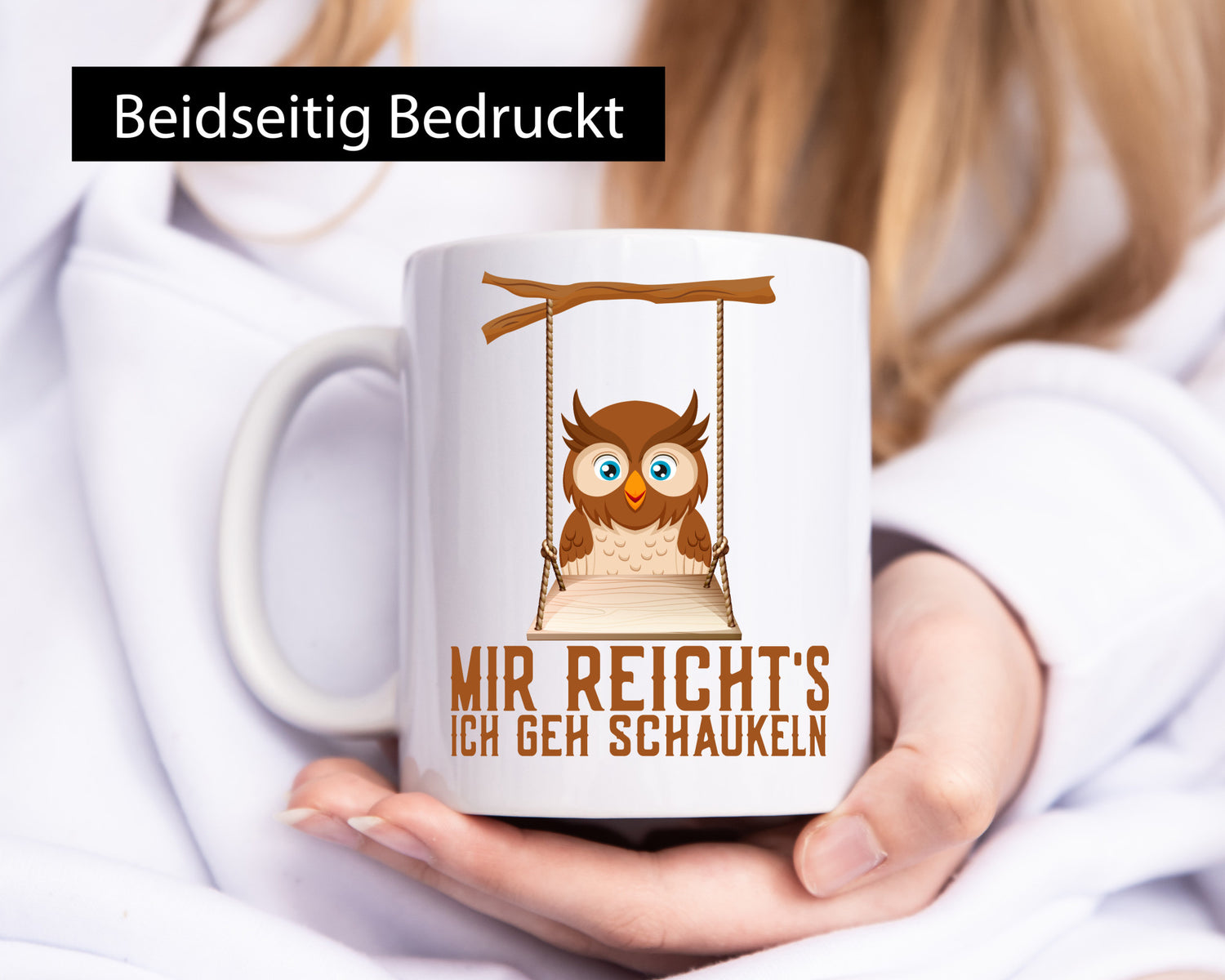 Mir reichts ich geh schaukeln | Eule Comic Arbeit Geschenkidee Kollegen Büro