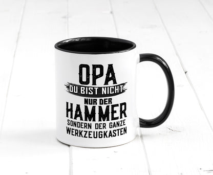 Opa ist der Hammer | Großvater Tasse Werkzeugkasten lustig Familie Geschenkidee