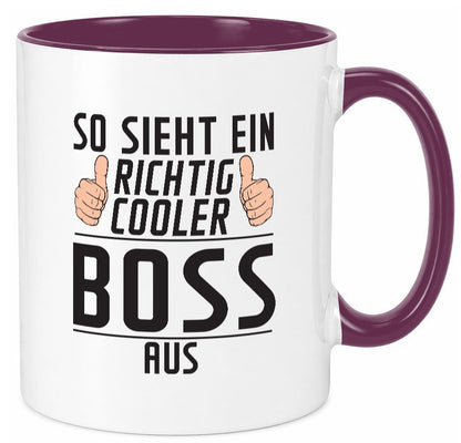 Richtig Cooler Boss | Führungskraft Vorgesetzter lustiger Spruch Geschenk Humor Tasse