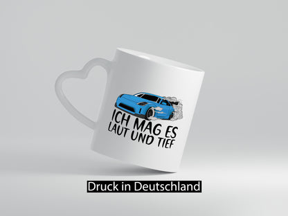 Ich mag es laut und tief | Motor Autofan Auto Tuning Geschenkidee Humor Tasse