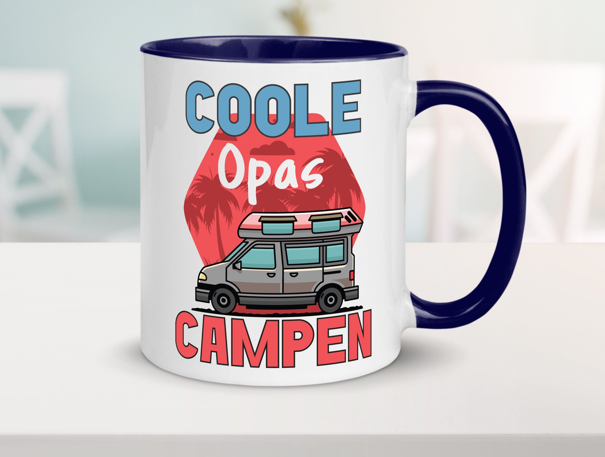 Coole Opas campen | Campingwagen Palmen Geschenk Familie Geschenkidee lustiger