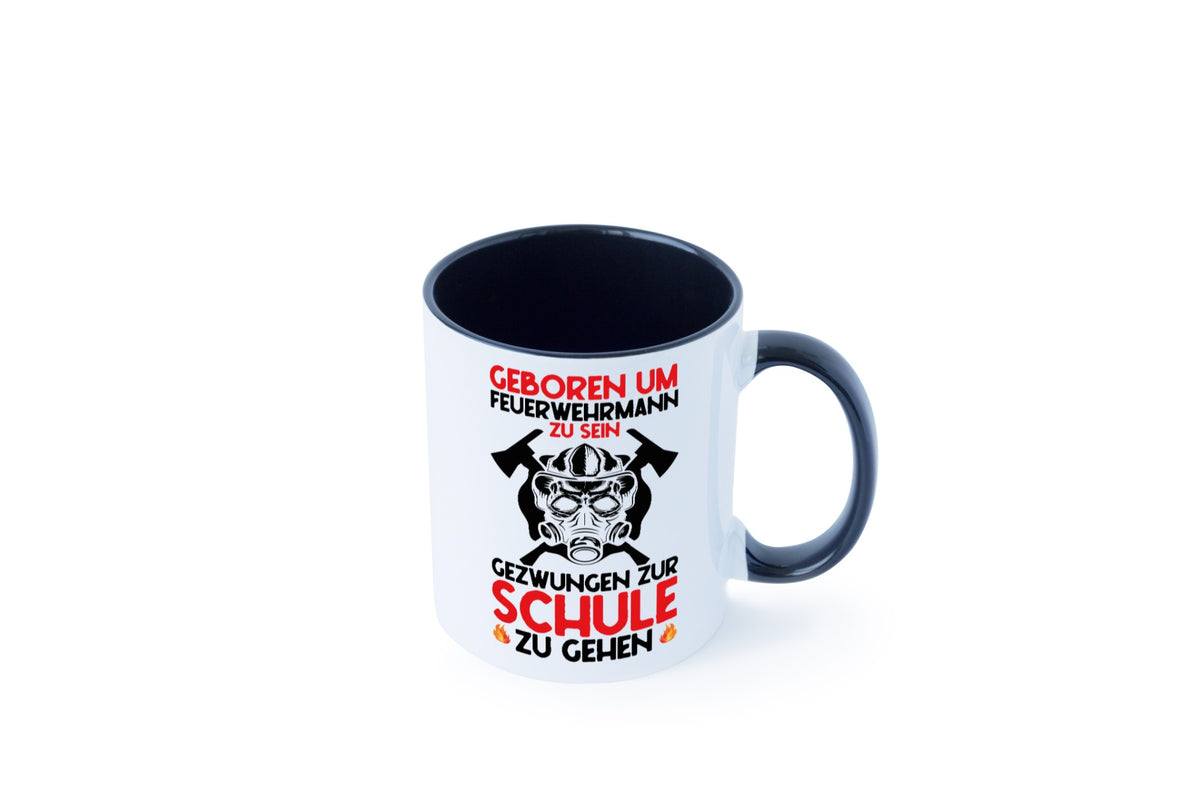 Geborener Feuerwehrmann | Feuerwehr Brand Maske Schule lustiger Spruch Geschenk Tasse
