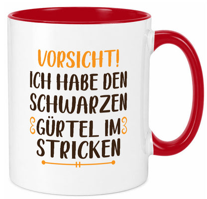 Schwarzen Gürtel im Stricken | Stricknadel lustiger Spruch Geschenk Humor