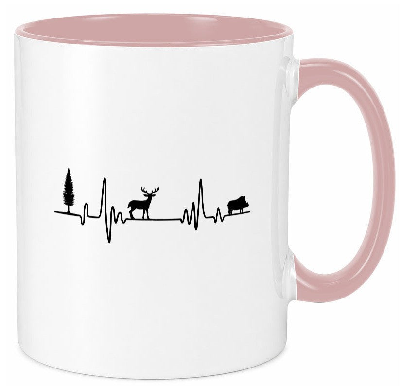 Jäger Herzschlag | Motiv Jagd Rotwild jagen Geschenkidee Humor Tasse