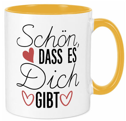 Schön dass es dich gibt | Dankeschön Dankbarkeit Liebe lustig Humor Tasse