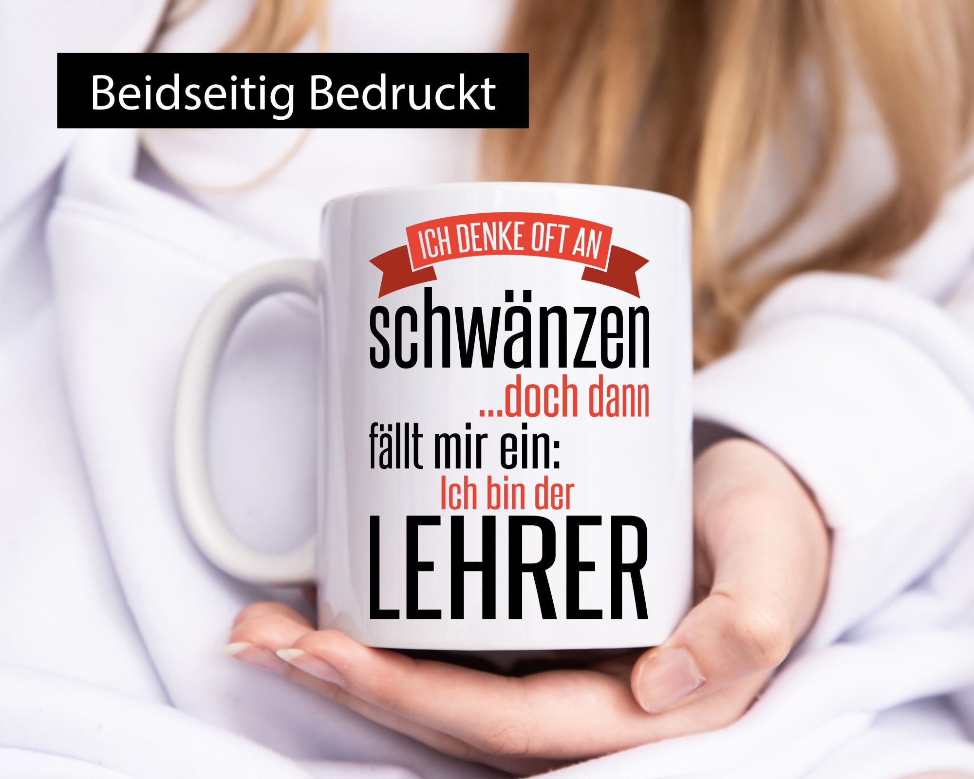 Ich denke oft ans Schwänzen | Lehrerin Unterricht Geschenk Humor Geschenkidee