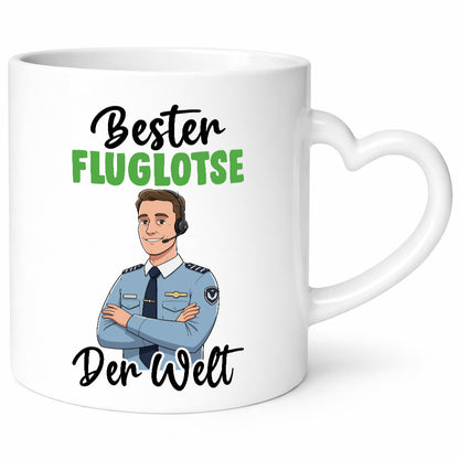 Bester Fluglotse | Flugverkehr Flughafen v2 Geschenkidee Humor Tasse
