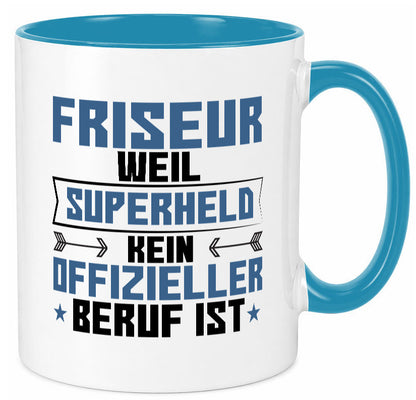 Superheld Friseur | Frisör Geschenkidee Humor Tasse
