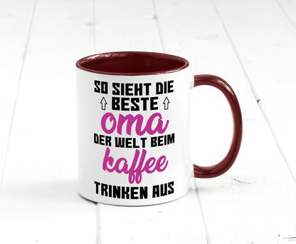 Beste Oma der Welt | Großmutter Tasse lustiger Spruch Geschenk Familie