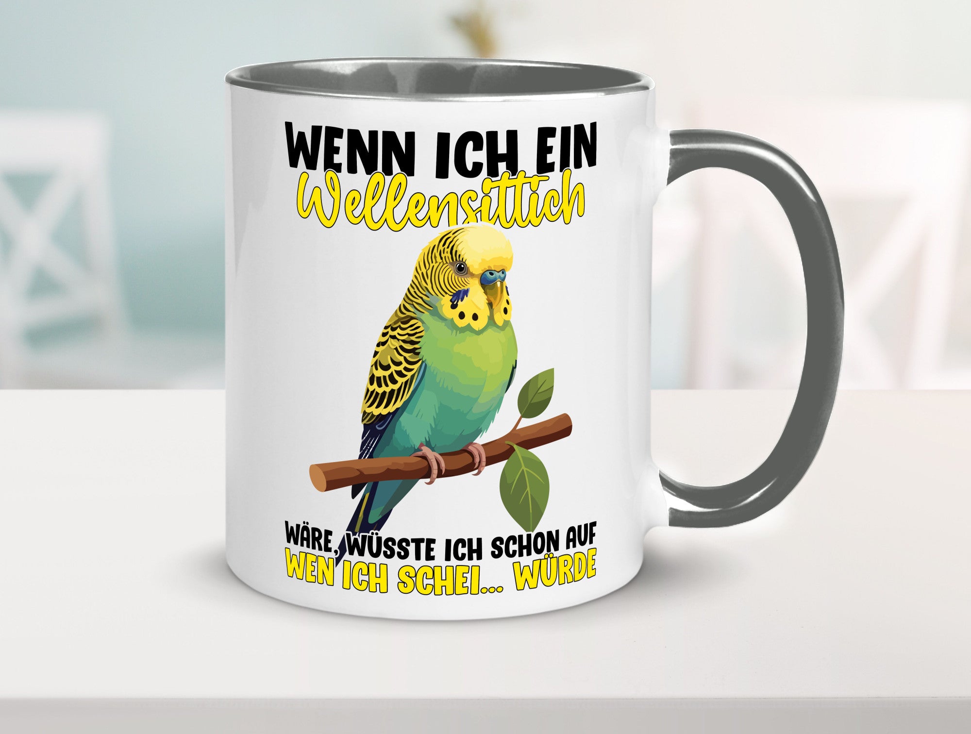 Wellensittich | Vogelbesitzer Humor Geschenkidee Tasse