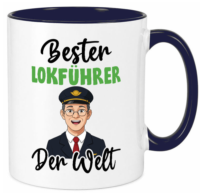 Bester Lokführer | Zug Beruf v2 Geschenkidee Arbeit Kollegen Büro Humor Tasse