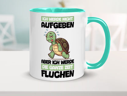 Ich geb nicht auf werde aber fluchen | Schildkröte Joggen v2 Humor Geschenkidee