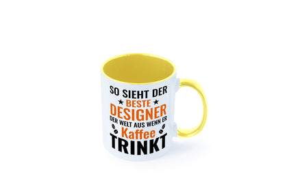 Kaffee trinkt: Designer Beruf | Mode Geschenkidee Arbeit Kollegen Büro Humor
