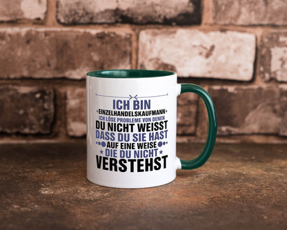 Löse Probleme: Einzelhandelskaufmann | Einzelhandel v2 Humor Geschenkidee Tasse