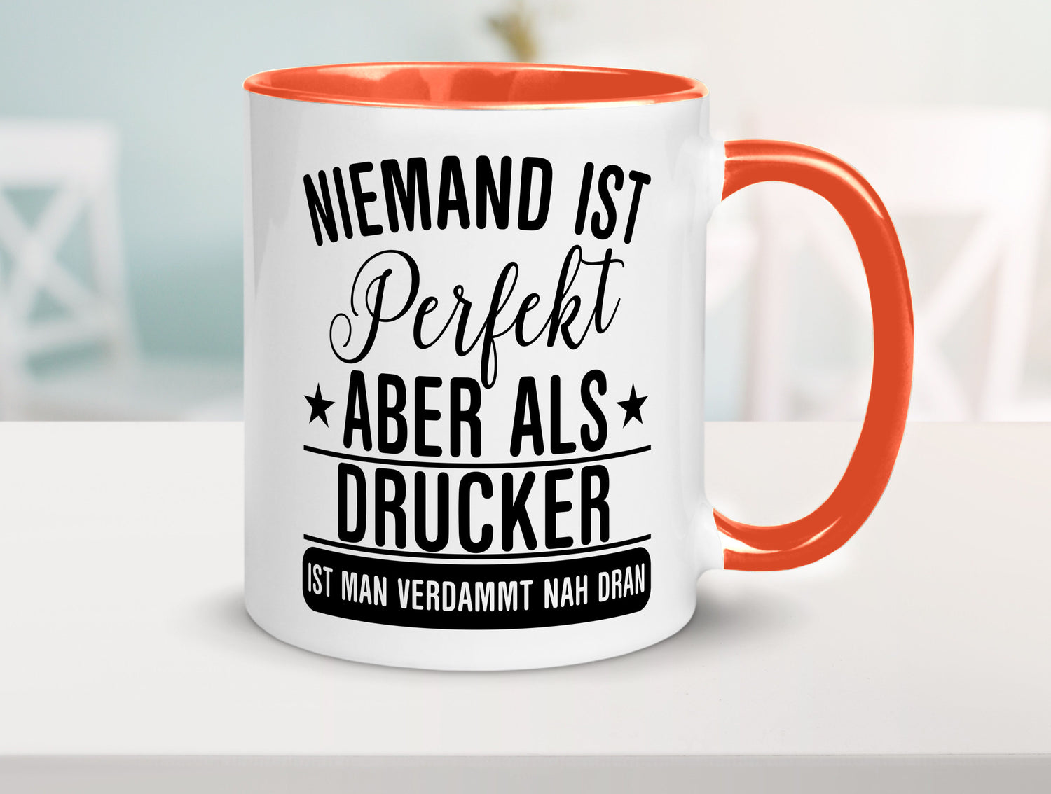 Verdammt nah dran: Drucker | Druckerei Print Medien lustig Humor Geschenkidee