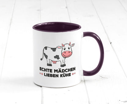 Echte mädchen lieben Kühe | Farm Farmer Bauer lustiger Spruch Geschenk Humor