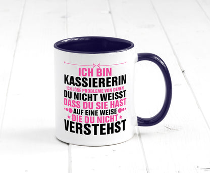 Löse Probleme: Kassiererin v2 lustiger Spruch Geschenk Humor Geschenkidee Tasse