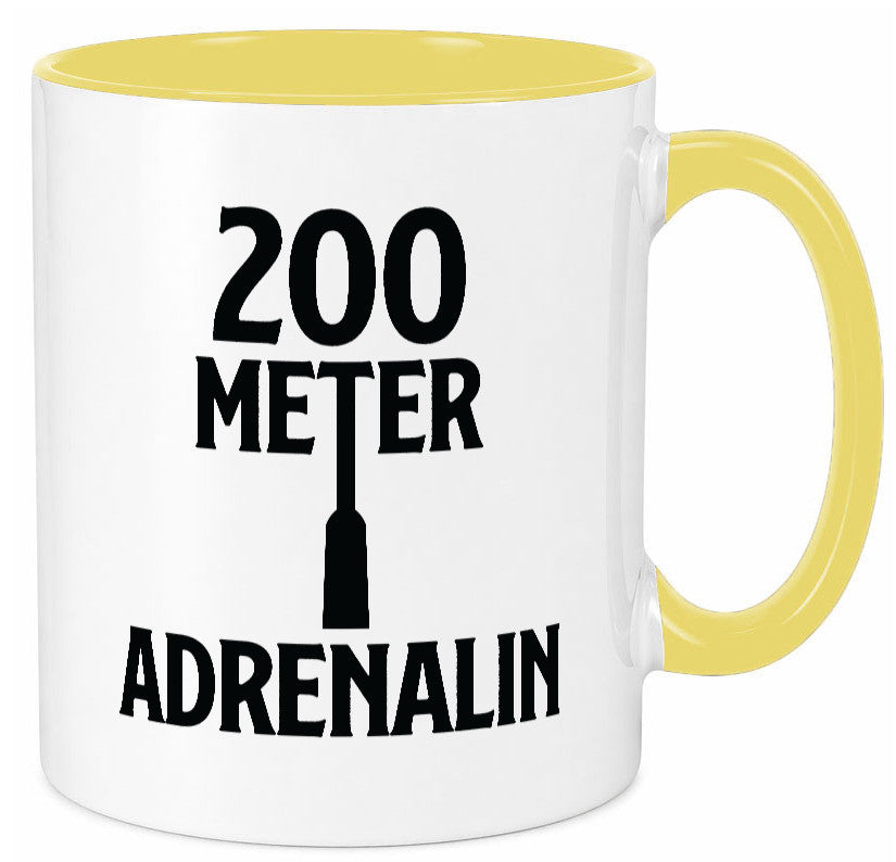 200 Meter Adrenalin v2 lustig Humor Geschenkidee Geschenk Tasse