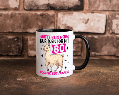 80. Geburtstag | 80 Jahre Lama gut aussehen Geschenk Geschenkidee lustiger Tasse