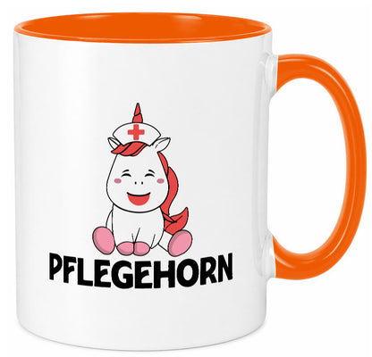 Pflegehorn | Krankenpflegerin Einhorn lustiger Spruch Geschenk Humor Tasse