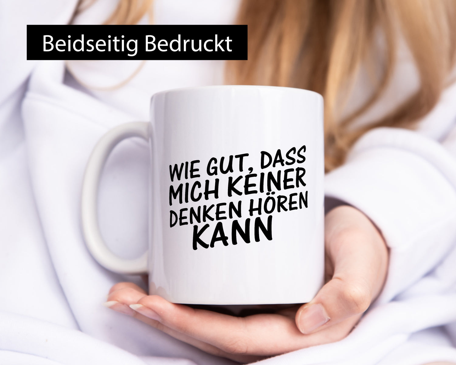 Gut, dass mich keiner denken hören kann | Spruch Freunde Geschenk Humor