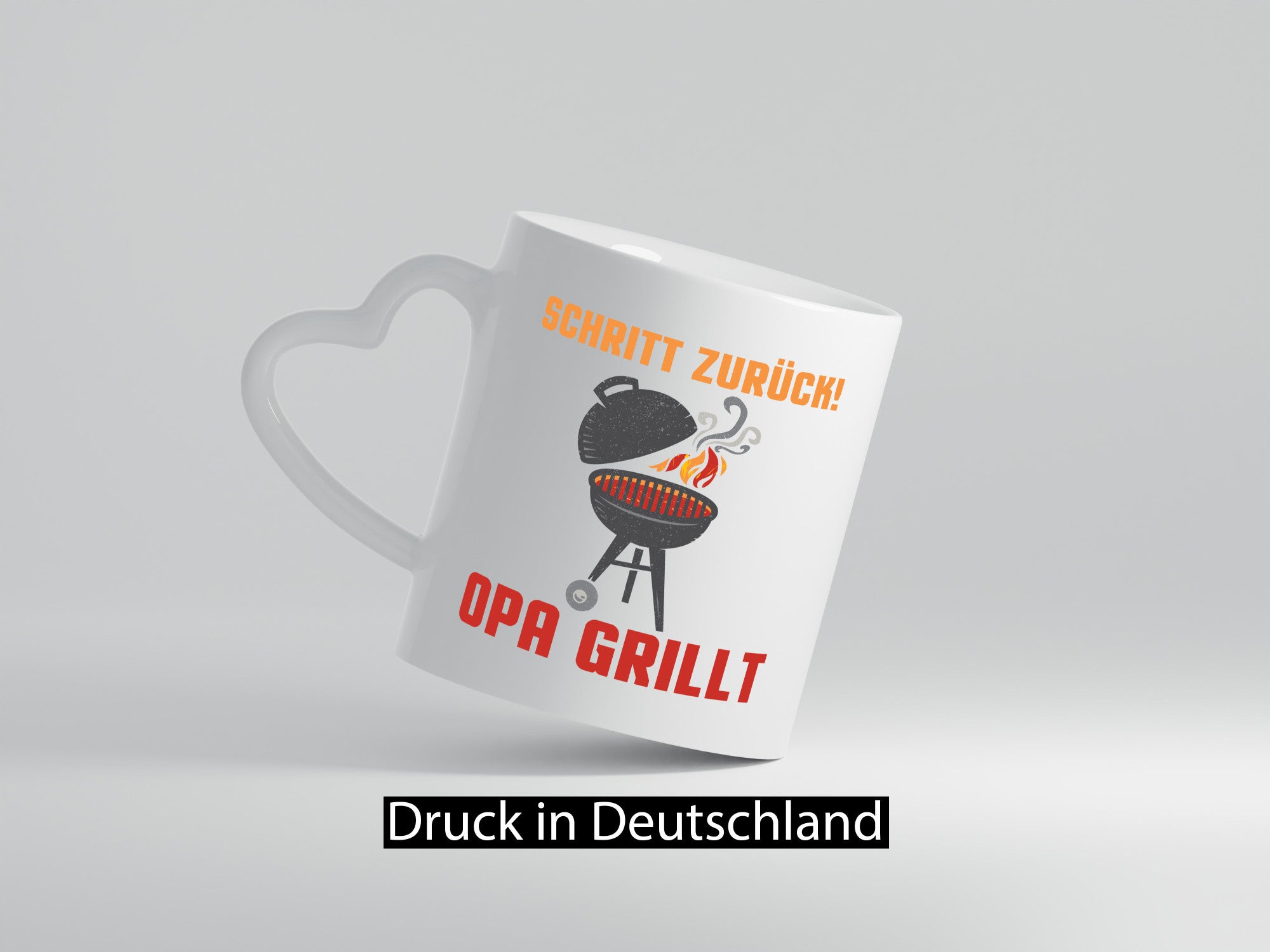Schritt zurück, Opa grillt | Grill Flamme Geschenk Familie Geschenkidee