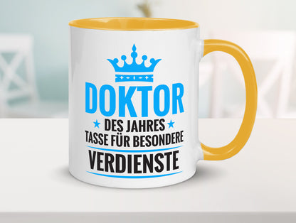 Besonderer Verdienst: Doktor | Doktorand Doktortitel Humor Geschenkidee Tasse
