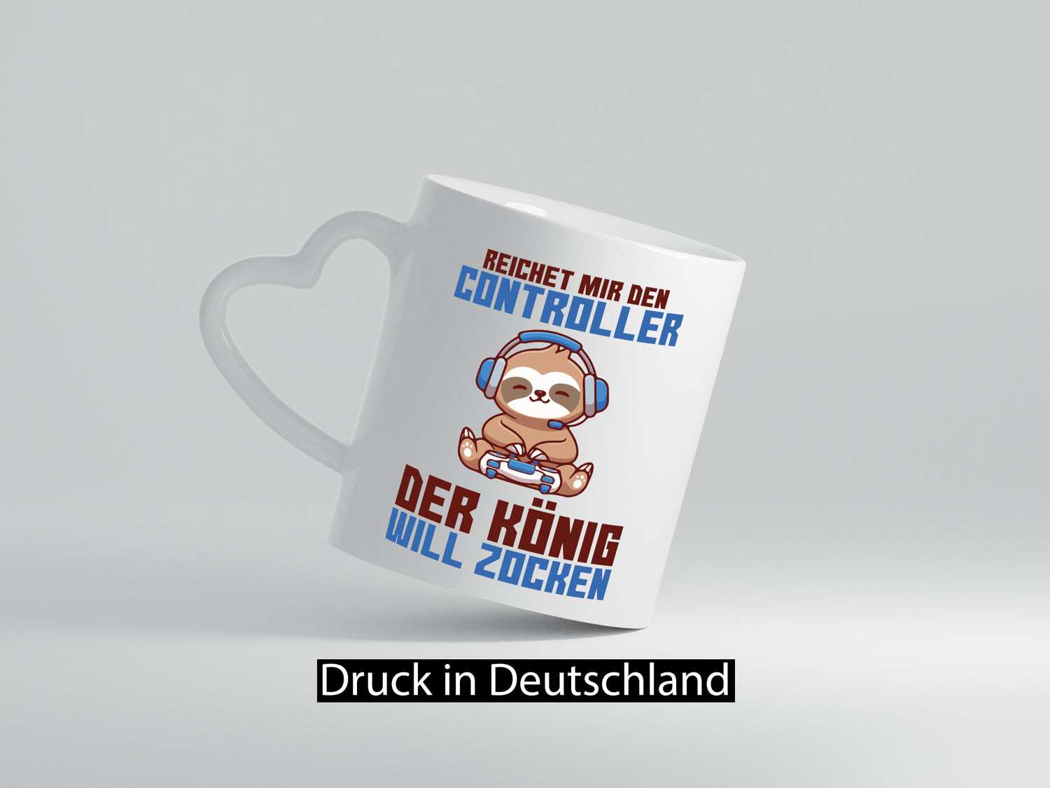 Der König will zocken | Faultier Gamerkönig Faulpelz Geschenk Tierliebhaber